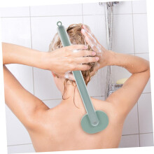 Langstielige Badebürste für Rücken- und Körperreinigung, tragbar, für die Dusche, zum Peelen und Reinigen, mit komfortablem Griff