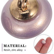 15 boutons nacrés décoratifs à tige, demi-dôme, pour la couture