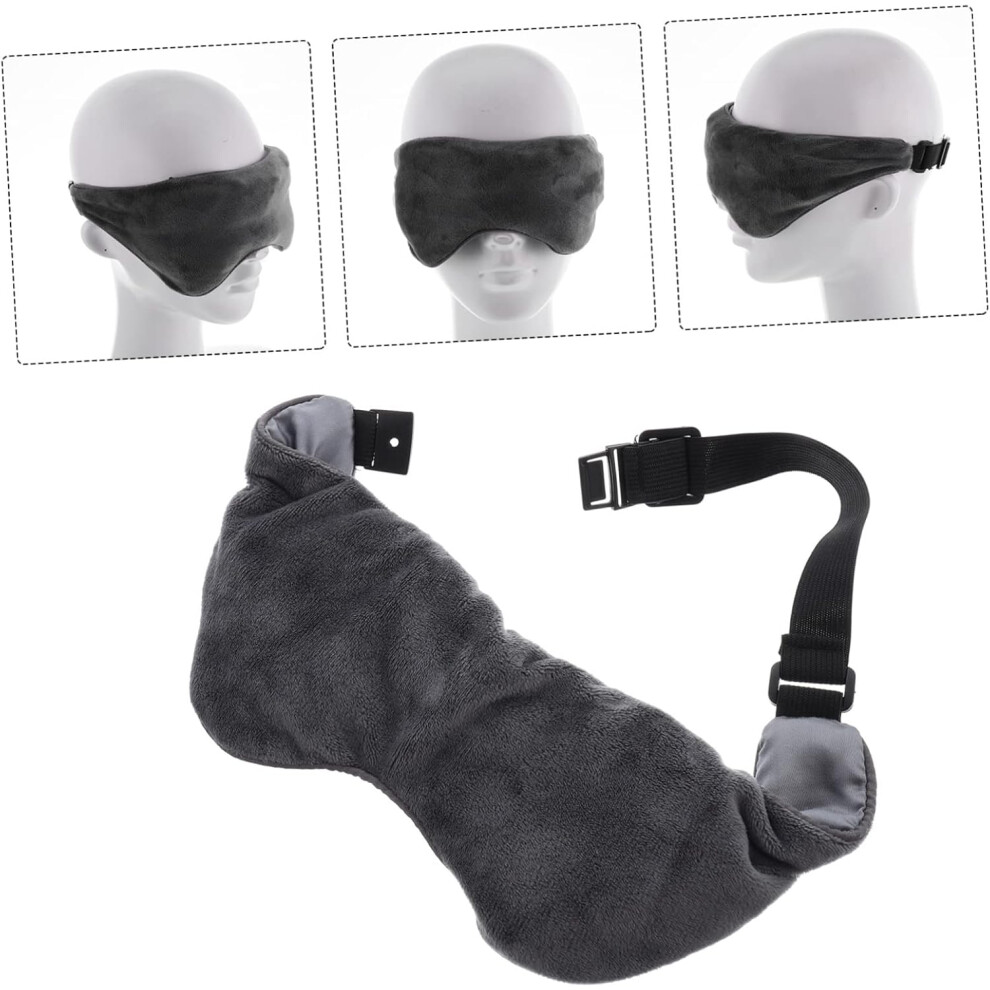 Hkhbjs Heatable Cotton Sleep Blindfold Eye Mask With Adjustable Elastic Strap, Weighted Eye Patch