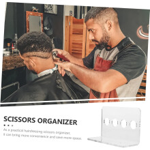 Scherenhalter aus Acryl mit 4 Fächern zur Wandmontage – ideal für Friseursalons und Barbershops