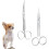 1 Set Edelstahl-Tierfriseurschere, gerade, biegsame Schere 2