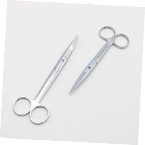 1 Set Edelstahl-Tierfriseurschere, gerade, biegsame Schere 2