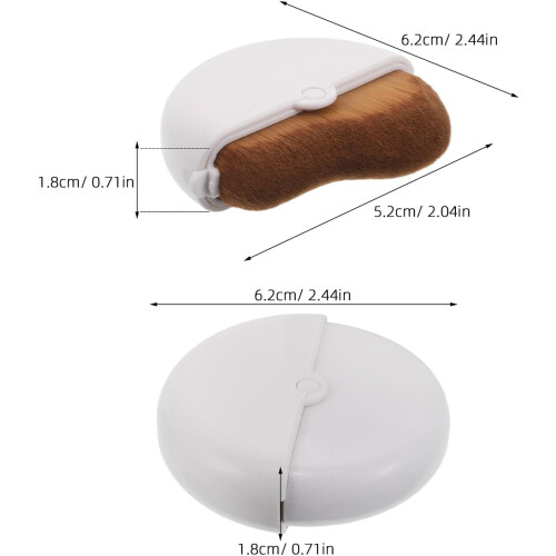 2pcs Rotating Foundation Brush White Makeup Brushes for Liquid Foundation Flat Top Makeup Applicator 1