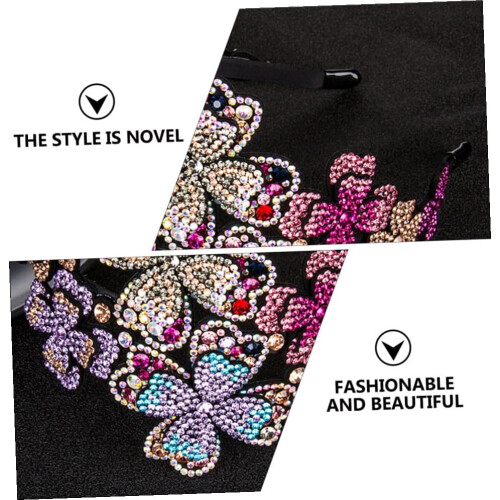 Glitzerndes Strass-Haarband für Damen, elastisch, ideal als Strand- oder Schulaccessoire. 2