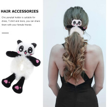 Panda Cabelo Corda Criativa Ponytail Holder Cabelo Gravata Elástica para Mulheres Meninas