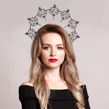 Lolita-Kopfschmuck im Vintage-Stil, Göttinnenkrone, Braut-Haarschmuck, Kunstperlen