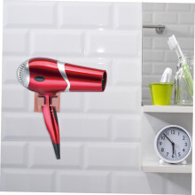 2 soportes de pared para secador de pelo, soportes para secador de pelo para colgar en la puerta, fácil instalación, elegante organizador.