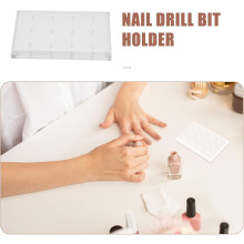 Nail Drill Bit Storage Rack 12-slot Acrylic Nail Grinding Head Display Base Organizer for Professional Manicure and Salon Use