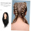 Cabeça de manequin de treinamento de estilo de cabelo com cabelo longo macio para a prática de trança e estilo 7