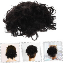 Lockiger Dutt Haarteil-Verlängerung für Damen, lockerer Pferdeschwanz, Chignon, weiches, hitzebeständiges Synthetikmaterial, einfach zu verwenden