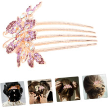 Sparkly Hair Comb for Wedding Tiaras Flower Motif for Bridal Hair Styling
