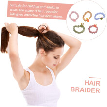 10pcs Boys and Girls Hair Ropes and Elastic Ponytail Holders Soft Non-damaging Hair Scrunchies for Girls Flower