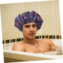 Bonnet de douche double pour homme, style Oxford, idéal pour la salle de sport et les voyages. Garde les cheveux secs et protégés.