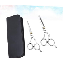 Kappersschaar voor haarstyling, professioneel kappersgereedschap, inclusief platte schaar en getande schaar, inclusief opbergtas.