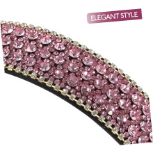 Strass-Glitzer-Haarreif, rutschfest, pinkfarbenes Kristallhaarband für Damen, funkelndes Haaraccessoire, geeignet für Partys und den Alltag