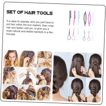 12 sets plastic haarvlechtgereedschap, handige knotmakers voor vrouwen, knotmakers, draaibare haarclips, stylingtools