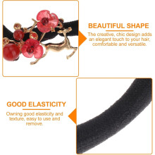 Corda de cabelo de flor de alce Scrunchies de cabelo criativo para meninas para Natal para uso diário Cor aleatória