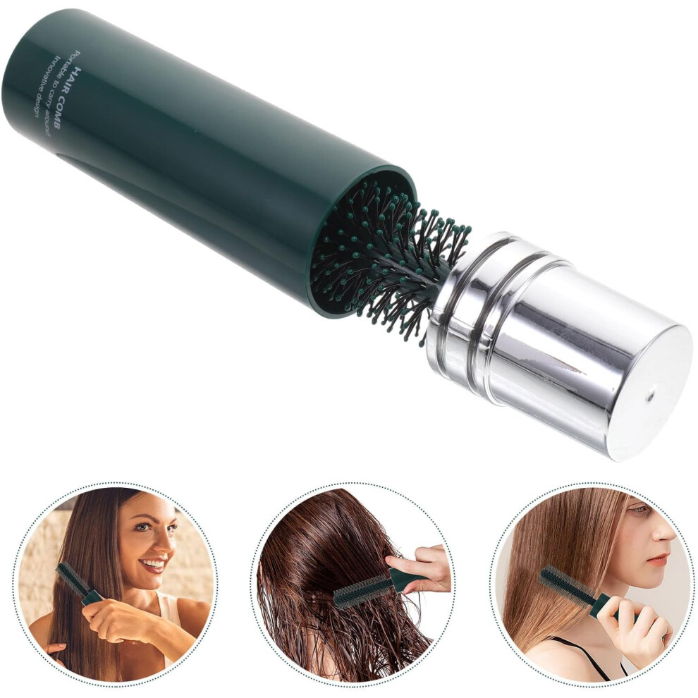 Hkhbjs Portable Curling Comb Retractable Styling Hairbrush For Curly Hair Small Brush For Blow Drying Hair For Women Travel Use