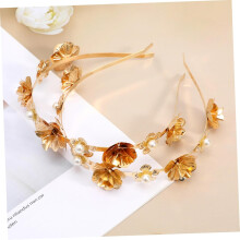 2er-Set Haarreifen mit Perlen und Blumen im Vintage-Stil für Braut, Hochzeitsfeier und Dekoration