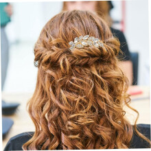 Elegant Rhinestone Hair Comb for Bride Wedding Hair Accessory Gold Hairpin for Bridal Comb for Wedding Photography