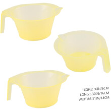 3pcs Hair Dye Mixing Bowl Tint Bowl Brush for DIY Coloring for Salons Barbershops