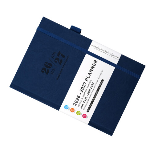 Carnet de notes annuel 2026, planificateur de-Bleu marine