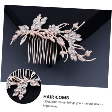 Elegante cabelo pente cristal cabelo acessório Dourado Cirrus forma liga delicada criativa pinça para mulheres noivados e danças