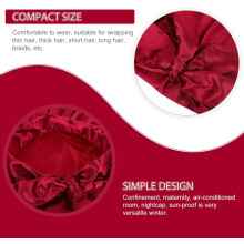 Bonnet de nuit en satin confortable, grand bonnet de nuit doux pour la maison, idéal pour se détendre et protéger les cheveux des femmes