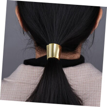 Elastico per capelli dorato in lega, elegante, semplice e pratico, per coda di cavallo da donna, ideale per trucco, capelli e copricapo, vari stili.