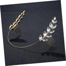 Olive Branch Headdress Bridal Comb Strass Casamento Acessórios Cabelo Folhas Side Comb para Mulheres Meninas Bridal Headdress