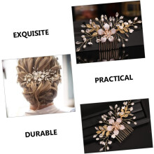 Peite de cabelo de flor Peite de pérola Acessórios de cabelo Cabeças decorativas de noiva para noiva