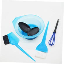 Hair Dyeing Kits 5pcs Set Blue Professional Hair Coloring Tools Mixing Bowl Whisk Brush Earmuffs Care