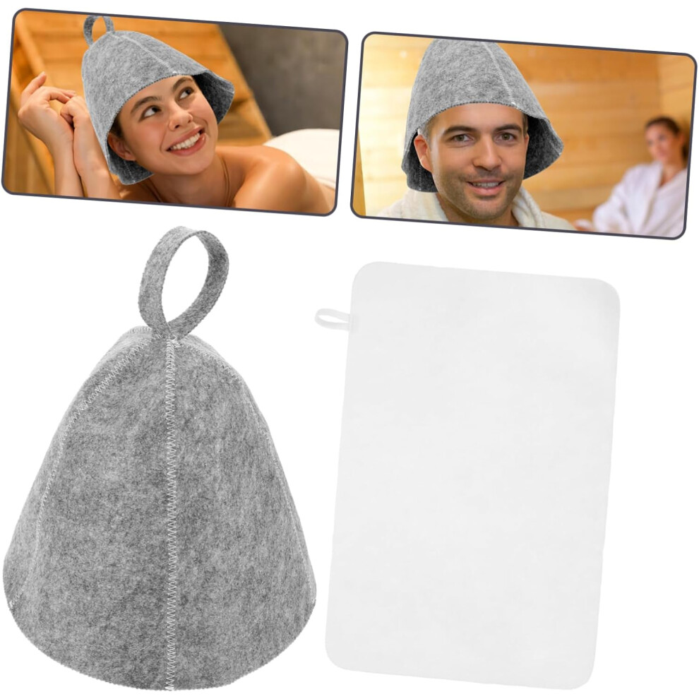 Hkhbjs Comfort Sauna Hat Thickened Felt Bathing Hat Quick Drying For Hair Bonnet Men Bathroom Supplies