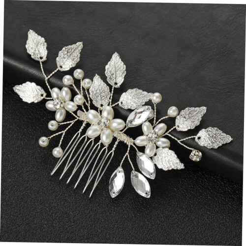 Brudhårkam med strass för bröllopsfesten Elegant hårprydnad Chic accessoar