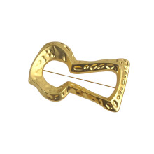 Broche de ligne minimaliste à la mode, bijoux en-Grand or mat