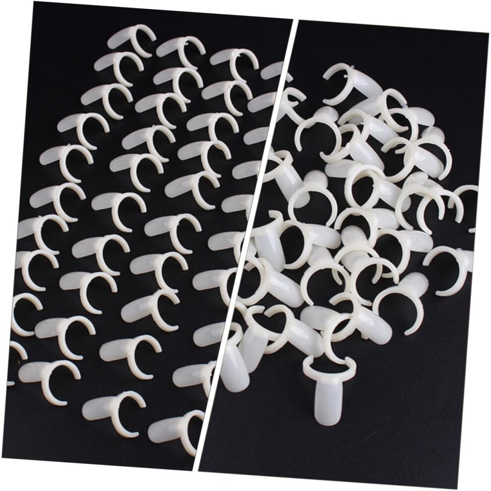Photos - Other Cosmetics HKHBJS 100pcs Nail Gel Display Rings Manicure Colors Display Rings Abs Material White 