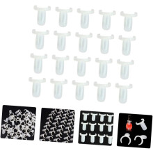 100 Stück Nagelgel-Präsentationsringe, Manikürefarben, ABS-Material, Weiß