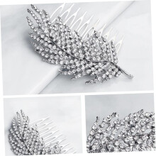 Elegante liga strass folha cabelo pente casal chapéu para meninas e mulheres confiantes