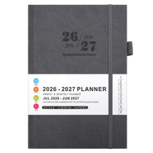 Carnet de notes annuel 2026, planificateur de gestion du-gris