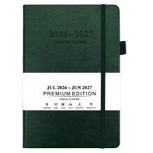 2026-2027 Daily Planner PU Academic Planner 384-dark green