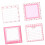 Bloc-notes imprimé nœud papillon, 4 pièces, 30 feuilles de-rose. 1