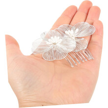 Pontifícia floral pente cabelo delicado flor design estilo vintage casamento cabelo acessório para noivas e damas de honra