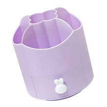 Organisateur de stylos de bureau rotatif, conteneur boîte-Violet