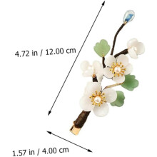 Elegans Blommigt Hårspänne Kinesisk Stil Hårspänne För Kvinnor Bröllop Brud Huvudbonad Hårnål Tillbehör