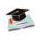 Portable Alloy Doctoral Cap Pin For School Uniform-Blue 1