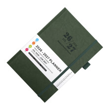 Carnet de notes annuel 2026, planificateur de gestion du-Vert