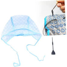 Juego de 14 piezas de gorro y aguja para tinte de mechas, herramientas para teñir el cabello en casa, con ganchos de colores aleatorios.