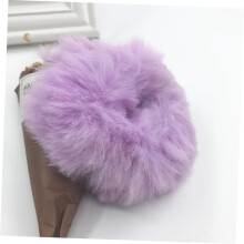 16Pcs Imitation Rabbit Hair Ties Soft Elastic Hair Bands Mixed Colors Ponytail Holders Lovely Rings