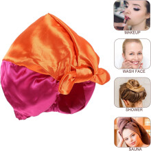 Bonnet de nuit en satin pour femme, bonnet de nuit élastique antidérapant