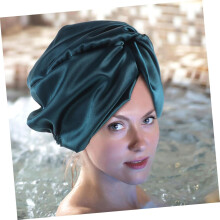 Bonnet de nuit confortable en satin double couche pour femmes